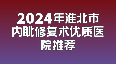 2024年淮北市内眦修复术优质医院推荐