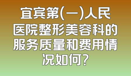 宜宾第（一）人民医院整形美容科的服务质量和费用情况如何？