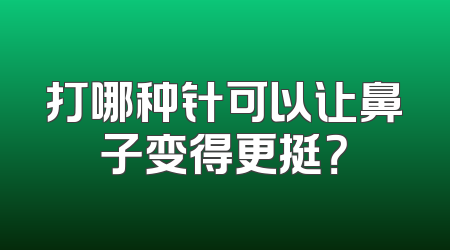 打哪种针可以让鼻子变得更挺？