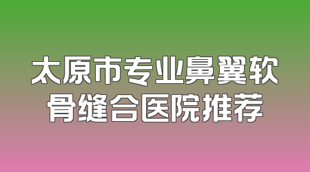 太原市专业鼻翼软骨缝合医院推荐