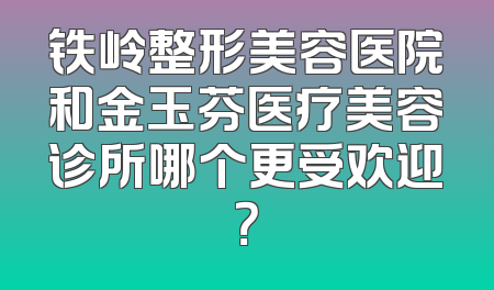 铁岭整形美容医院和金玉芬医疗美容诊所哪个更受欢迎？