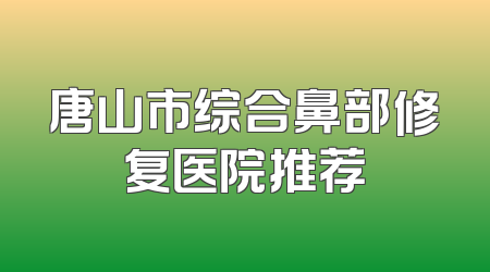 唐山市综合鼻部修复医院推荐