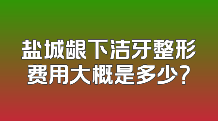 盐城龈下洁牙整形费用大概是多少？