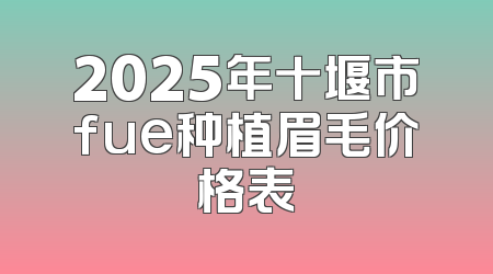 2025年十堰市fue种植眉毛价格表