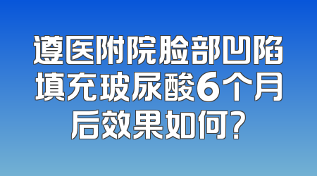 遵医附院脸部凹陷填充玻尿酸6个月后效果如何？