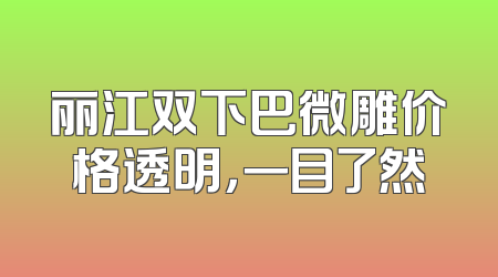 丽江双下巴微雕价格透明，一目了然