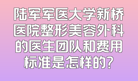 陆军军医大学新桥医院整形美容外科的医生团队和费用标准是怎样的？