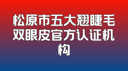 松原市五大翘睫毛双眼皮官方认证机构
