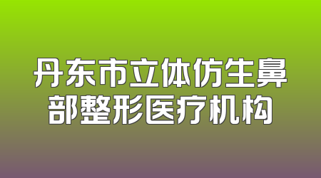 丹东市立体仿生鼻部整形医疗机构