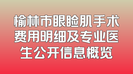 榆林市眼睑肌手术费用明细及专业医生公开信息概览