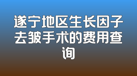 遂宁地区生长因子去皱手术的费用查询