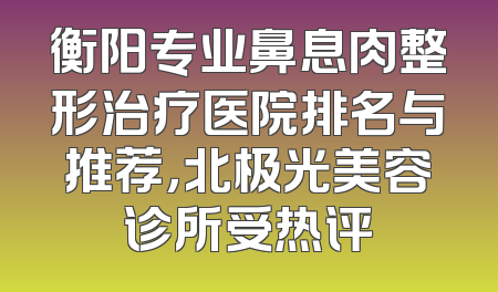 衡阳专业鼻息肉整形治疗医院排名与推荐，北极光美容诊所受热评