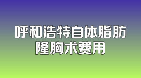 呼和浩特自体脂肪隆胸术费用