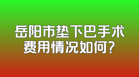 岳阳市垫下巴手术费用情况如何？