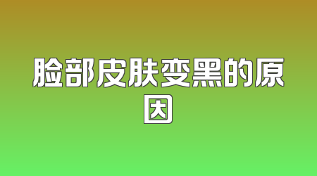 脸部皮肤变黑的原因