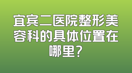 宜宾二医院整形美容科的具体位置在哪里？