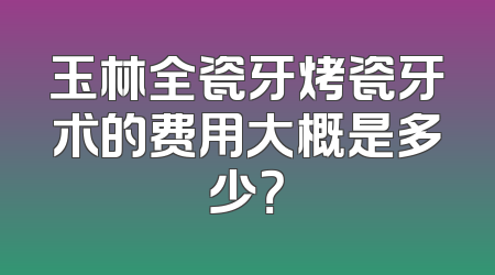 玉林全瓷牙烤瓷牙术的费用大概是多少？