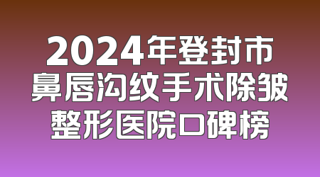 2024年登封市鼻唇沟纹手术除皱整形医院口碑榜