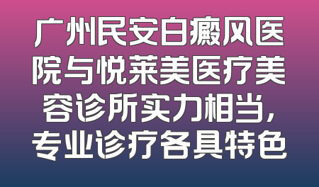 广州民安白癜风医院与悦莱美医疗美容诊所实力相当，专业诊疗各具特色