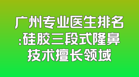 广州专业医生排名：硅胶三段式隆鼻技术擅长领域