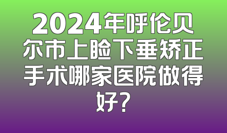 2024年呼伦贝尔市上睑下垂矫正手术哪家医院做得好？