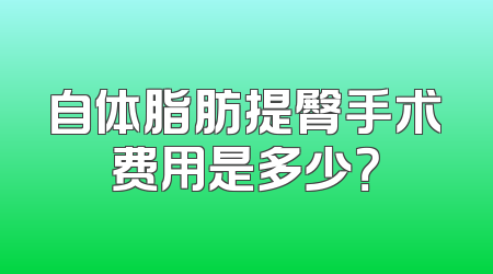 自体脂肪提臀手术费用是多少？