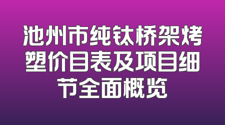 池州市纯钛桥架烤塑价目表及项目细节全面概览