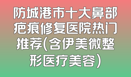 防城港市十大鼻部疤痕修复医院热门推荐（含伊美微整形医疗美容）