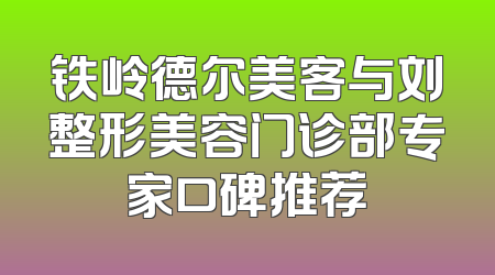 铁岭德尔美客与刘整形美容门诊部专家口碑推荐