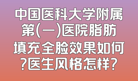 中国医科大学附属第（一）医院脂肪填充全脸效果如何？医生风格怎样？