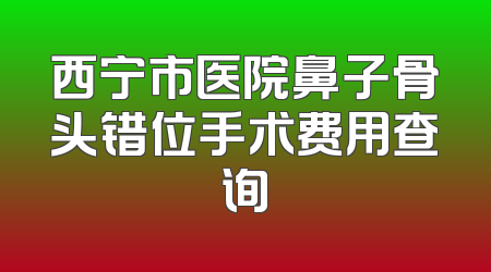 西宁市医院鼻子骨头错位手术费用查询