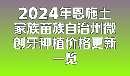 2024年恩施土家族苗族自治州微创牙种植价格更新一览