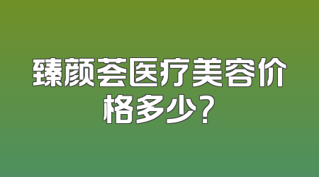臻颜荟医疗美容价格多少？