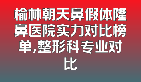 榆林朝天鼻假体隆鼻医院实力对比榜单，整形科专业对比