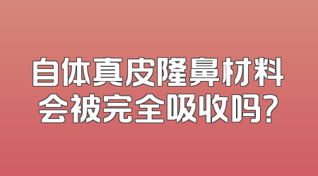 自体真皮隆鼻材料会被完全吸收吗？