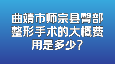 曲靖市师宗县臀部整形手术的大概费用是多少？