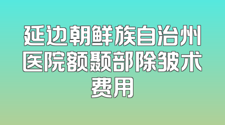 延边朝鲜族自治州医院额颞部除皱术费用