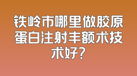 铁岭市哪里做胶原蛋白注射丰额术技术好？
