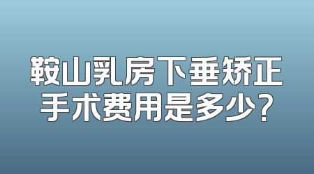 鞍山乳房下垂矫正手术费用是多少？
