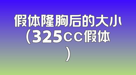 假体隆胸后的大小（325cc假体）