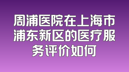 周浦医院在上海市浦东新区的医疗服务评价如何