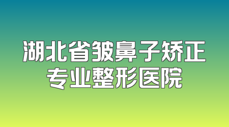 湖北省皱鼻子矫正专业整形医院