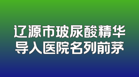 辽源市玻尿酸精华导入医院名列前茅