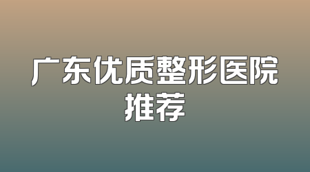广东优质整形医院推荐