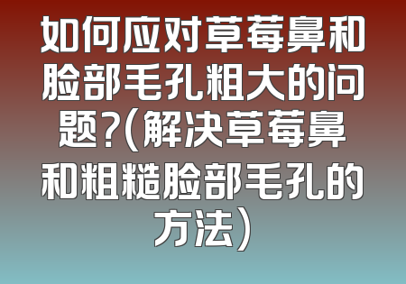 如何应对草莓鼻和脸部毛孔粗大的问题？(解决草莓鼻和粗糙脸部毛孔的方法)