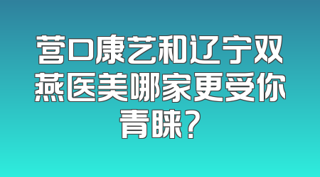 营口康艺和辽宁双燕医美哪家更受你青睐？