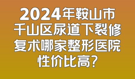 2024年鞍山市千山区尿道下裂修复术哪家整形医院性价比高？