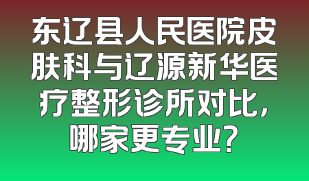 东辽县人民医院皮肤科与辽源新华医疗整形诊所对比，哪家更专业？