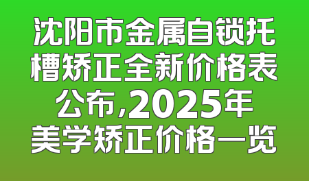 沈阳市金属自锁托槽矫正全新价格表公布，2025年美学矫正价格一览