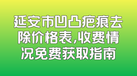 延安市凹凸疤痕去除价格表，收费情况免费获取指南